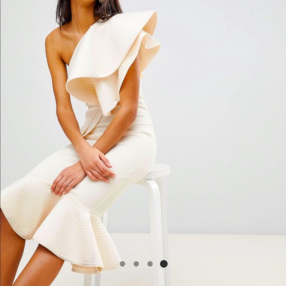 ASOS Dresses & Skirts - ASOS PREMIUM QUILTED PEPHEM BODYCON MIDI DRESS